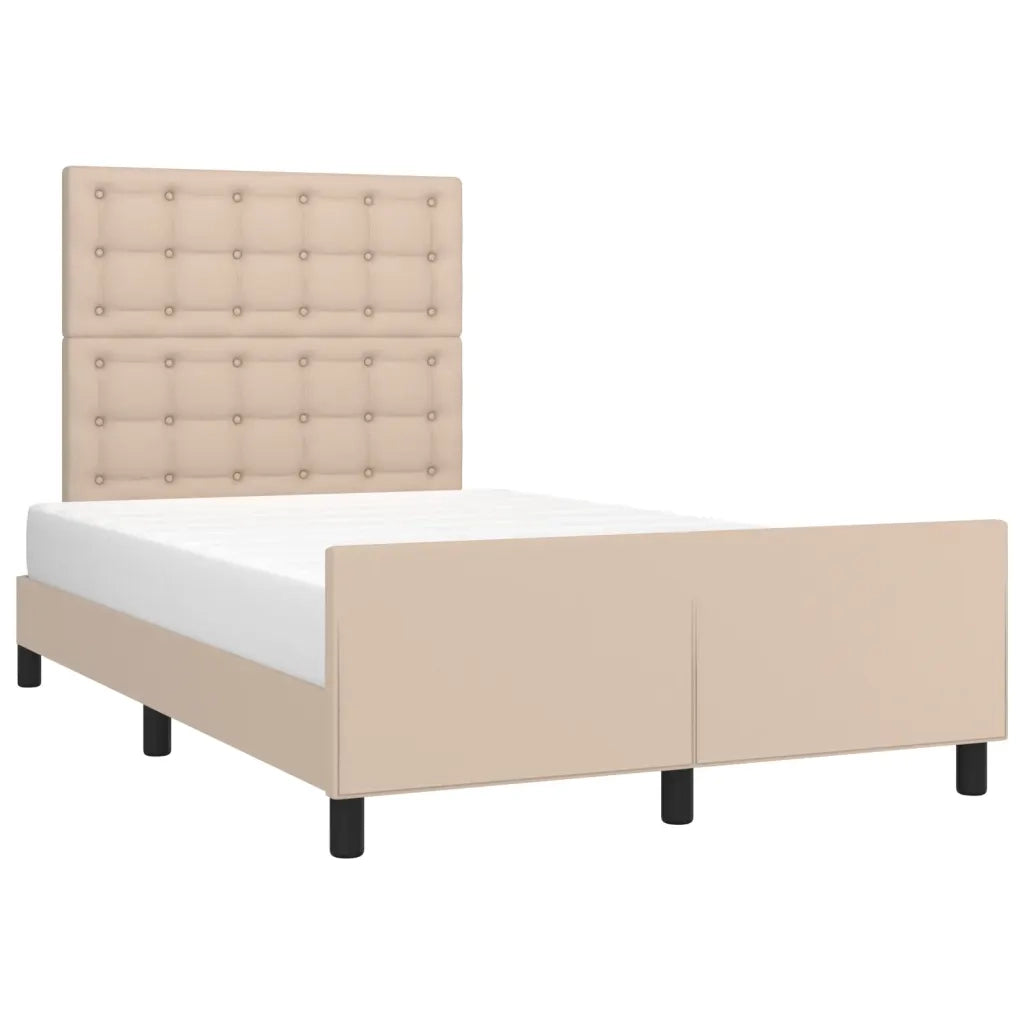 Giroletto con Testiera-Struttura Letto con testiera Cappuccino 120x200 cm in Similpelle 942982