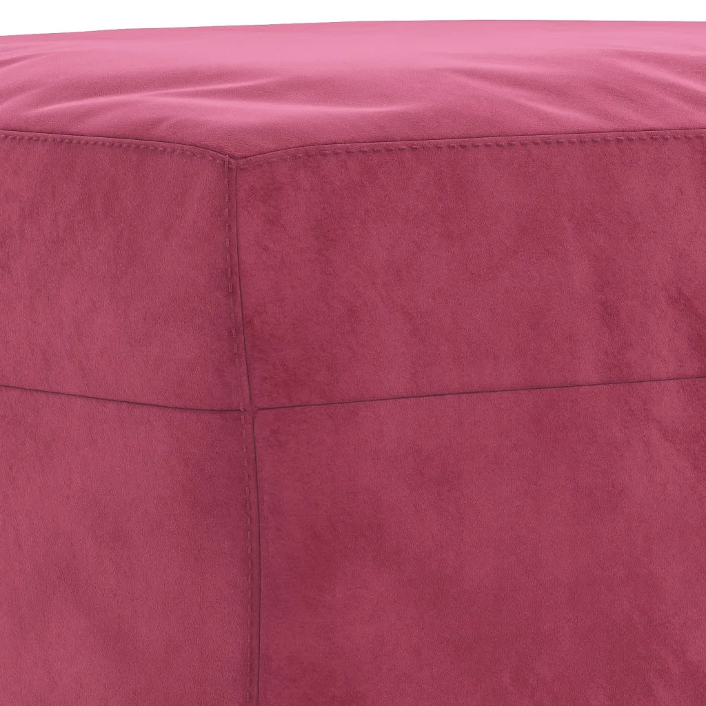 Set di Divani 3 pz Rosso Vino in Velluto