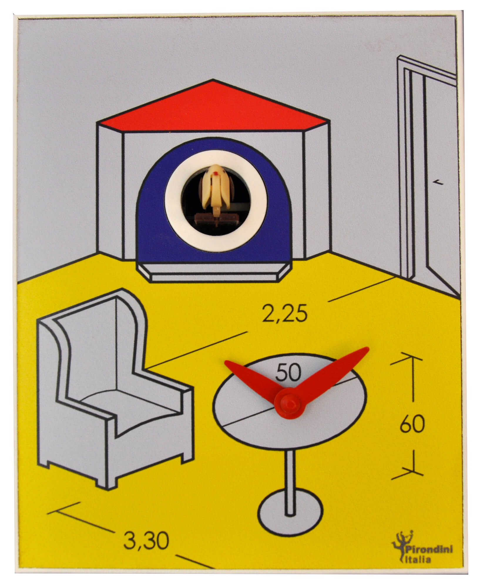 Orologio a Cucù da Parete 16,5x20x10cm Pirondini Italia D'Apres Archi