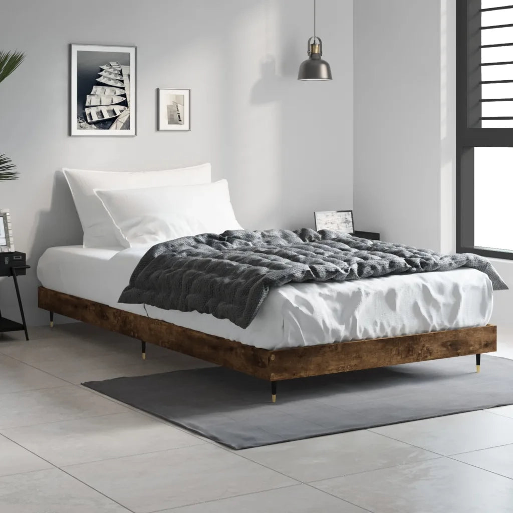 Giroletto senza Materasso Rovere Fumo 100x200 cm in Truciolato 832162