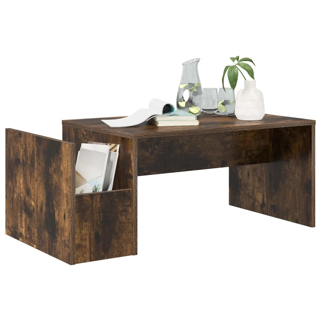Tavolino da salotto | Tavolino da caff¨¨ | Tavolino da Soggiorno Rovere fum¨¦ 90 x 45 x 35 cm