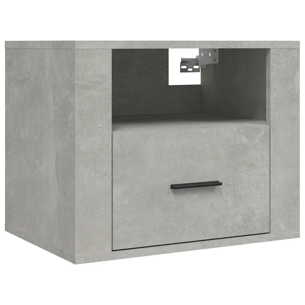 Comodini a Muro 2 pz Grigio Cemento 50x36x40 cm 816889