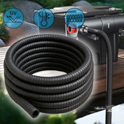 Tubo per laghetti a spirale spiralato per aspirazione 50 m 19 mm (3/4") nero