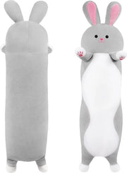 Pallone di peluche con coniglio - Cuddoso coniglio giocattolo - Riempito di peluche - Per bambini e famiglia - 50 cm Grigio