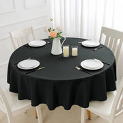 Tappeto da tavolo nero a forma rotonda 160 cm lavabile e impermeabile tappeto da tavolo per festa, ristorante, sala da pranzo, giardino, esterno, Halloween, autunno, inverno