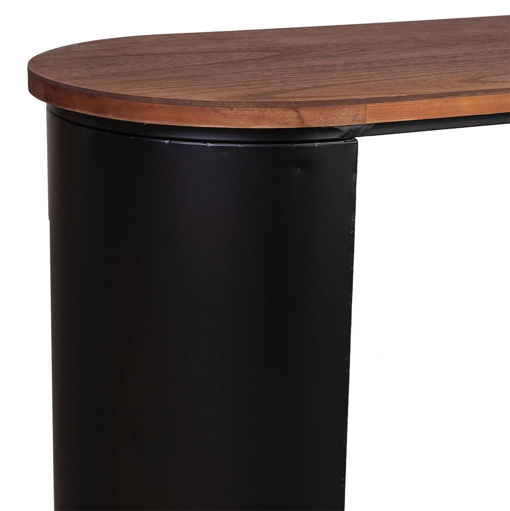 Mobile da ingresso in legno nero 120x40x79.5h cm