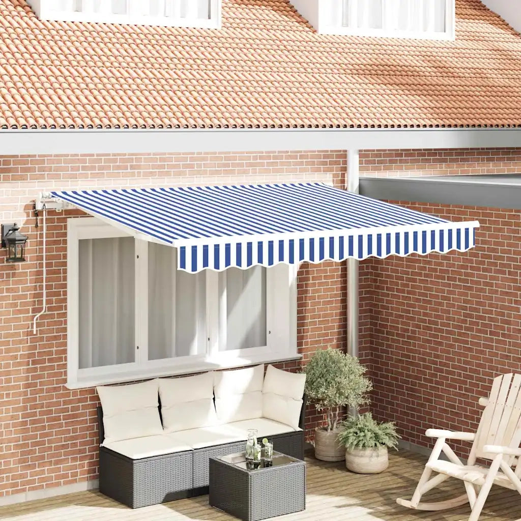 Tenda Retrattile Blu 250 x 200 cm Tessuto 3329353