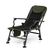 Sedia da campeggio pieghevole 60 x 117 x 90 cm comfort personalizzabile schienale regolabile su 5 livelli stile moderno in tessuto Oxford verde 20_0017663