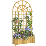 Graticcio per Giardino con Vasi ¨C zephmum ¨C 90x30x180 cm Legno Naturale