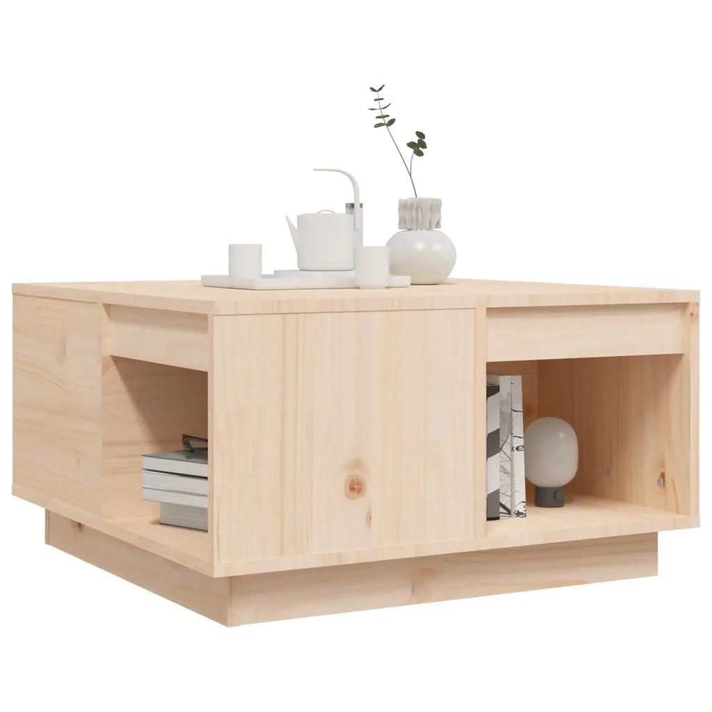Tavolino da Salotto 60x61x32,5 cm in Legno Massello di Pino 814529