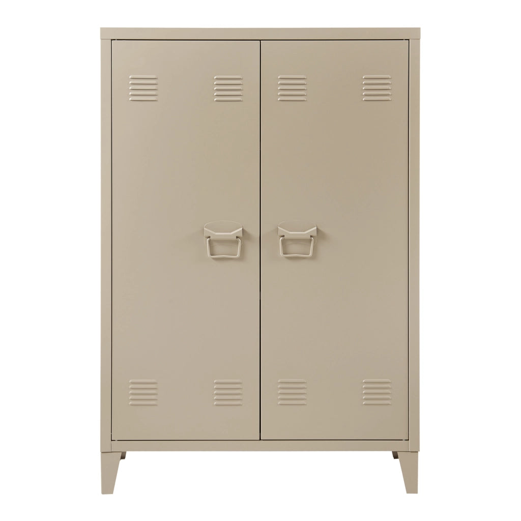 Armadietto da Ufficio Oripää in Acciaio 110 x 75 x 33 cm color Cammello [en.casa]
