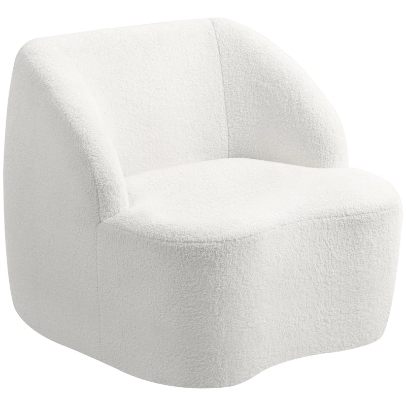POLTRONA Curva 81x82x73,5 cm Crema in poliestere