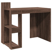 Scrivania tavolo postazione di lavoro mobile per computer studio rovere 103,5 x 56,5 x 94 cm legno ingegnerizzato marrone 02_0023606
