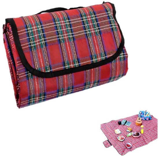 Tappeto da picnic impermeabile - Telaio in tessuto ruvido - 180x150cm tappeto da picnic per esterno - trasportabile e ripiegabile - adatto per campeggio, picnic, esterno, giardino, parco, tappeto da spiaggia, tappeto da campeggio ultraleggero - rosso