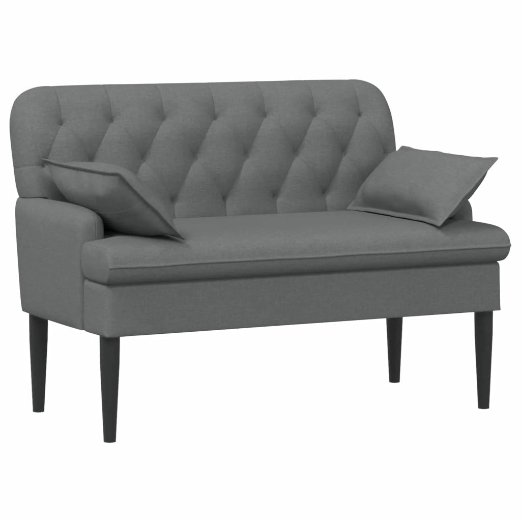 Loveseat con bottoni imbottiti Grigio Scuro 111 x 68 x 80 cm 42041797