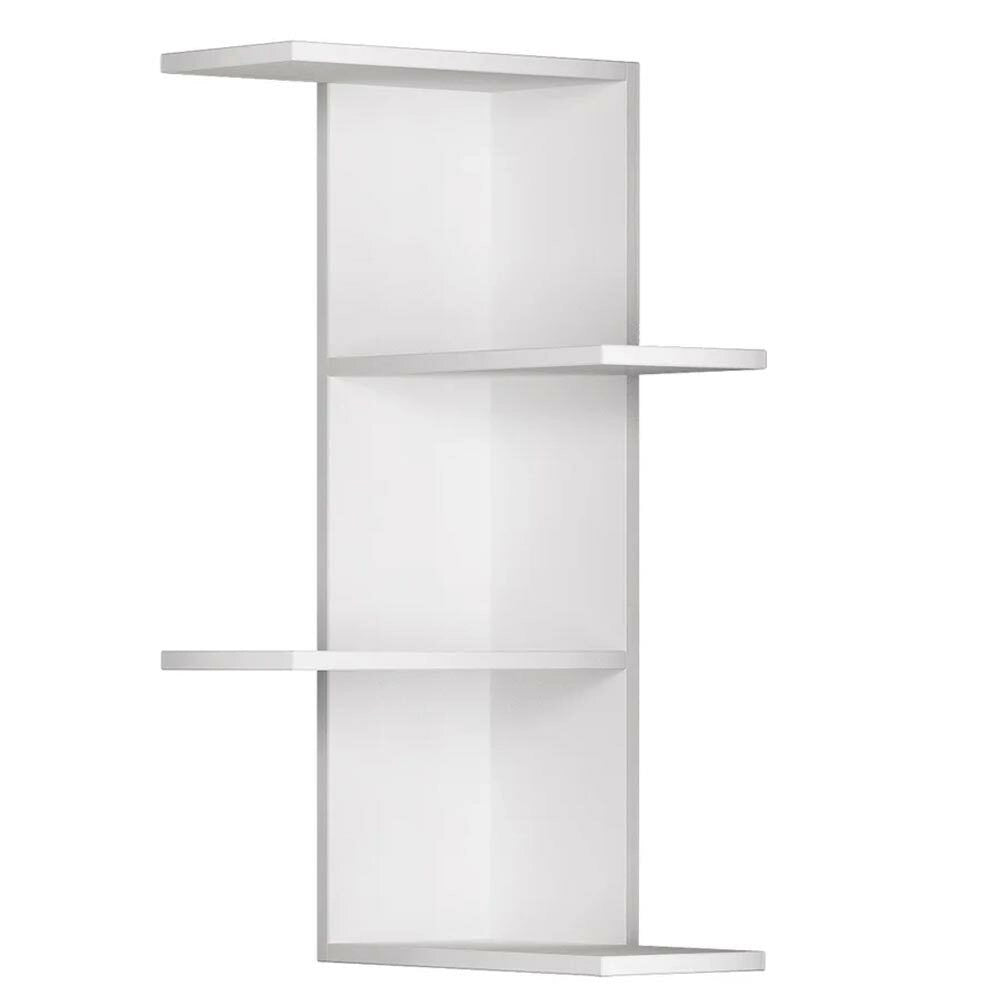 Libreria Scaffale Mensole Parete Angolare Moderna 4 Ripiani Angolo Bianco Legno