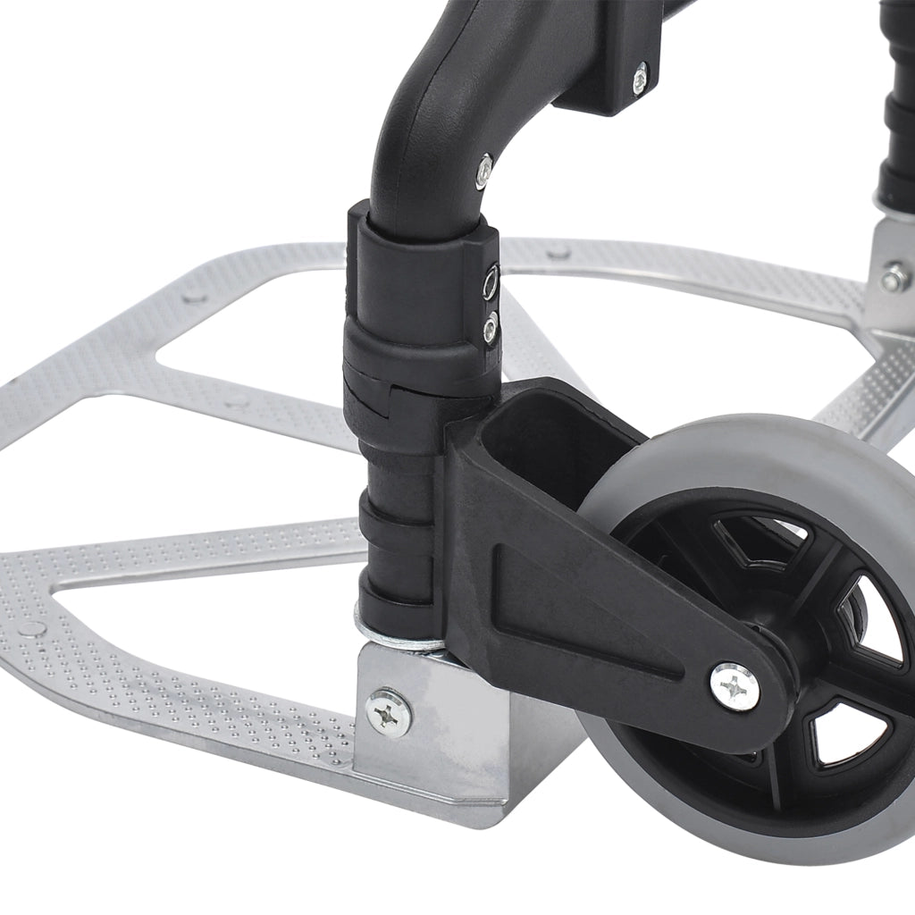 Carrello a mano pieghevole telescopico ¨C Minimal ¨C alluminio argento-nero 70kg