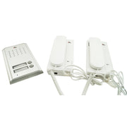 Trade Shop - Kit Citofono Bifamiliare Cornetta Pulsante Apri Cancello 2 Citofoni Rl3208aa -