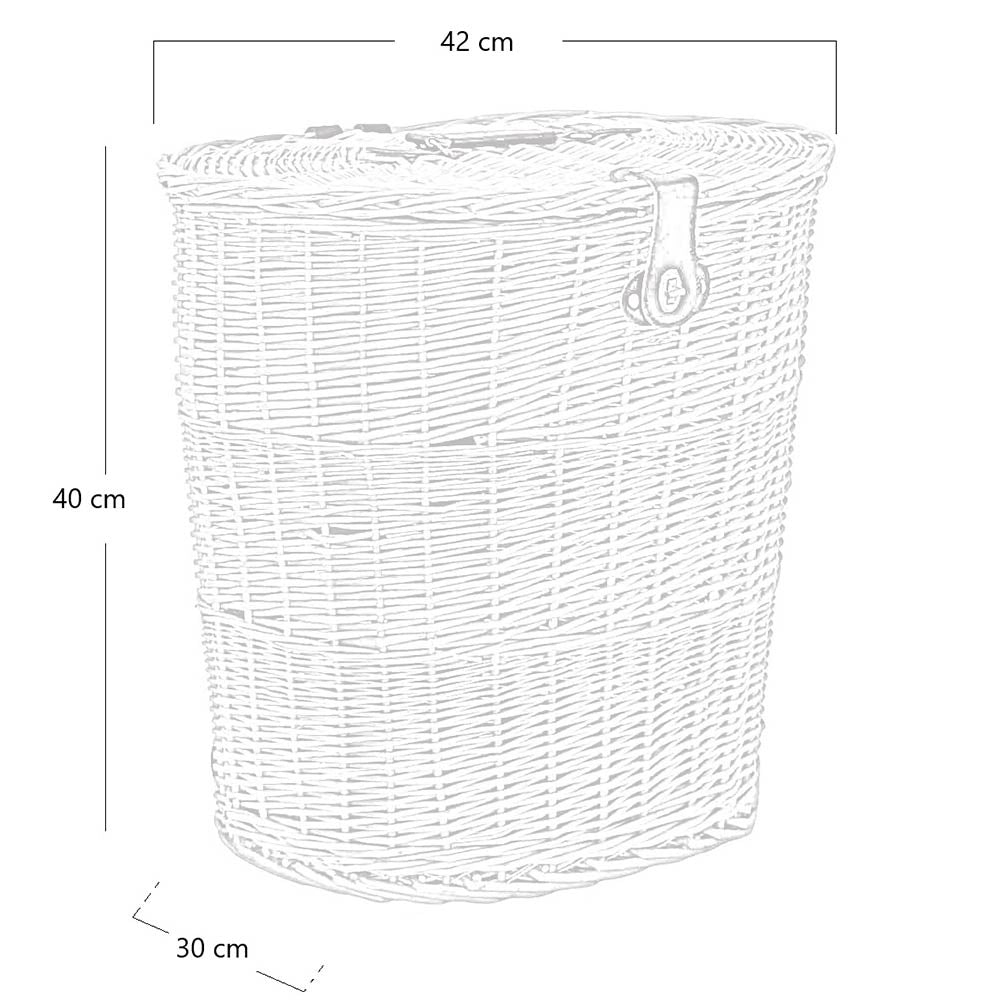 Cesto Gerla in Vimini con Coperchio e Tracolle a spalla  42 cm x 30 cm h 40