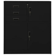 Armadio per Ufficio Nero 90x40x102 cm in Acciaio 336407