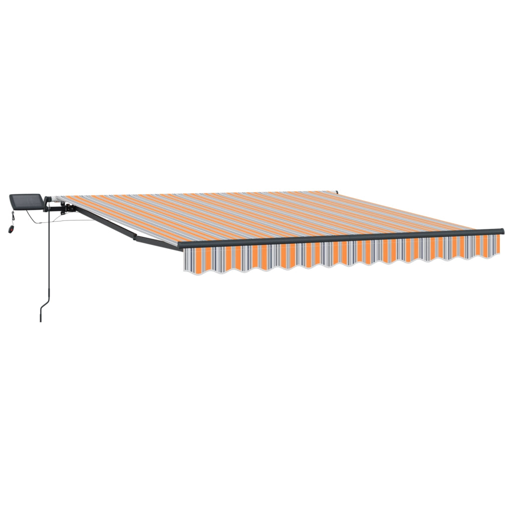 Tenda Retrattile Manuale con Striscia LED Multicolore 350x250 cm