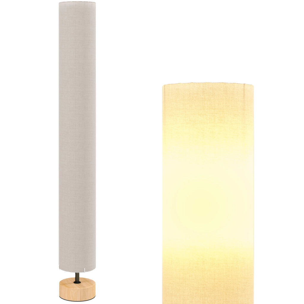 Lampada da terra per soggiorno con paralume in lino ¨C zephmum ¨C 120 cm beige