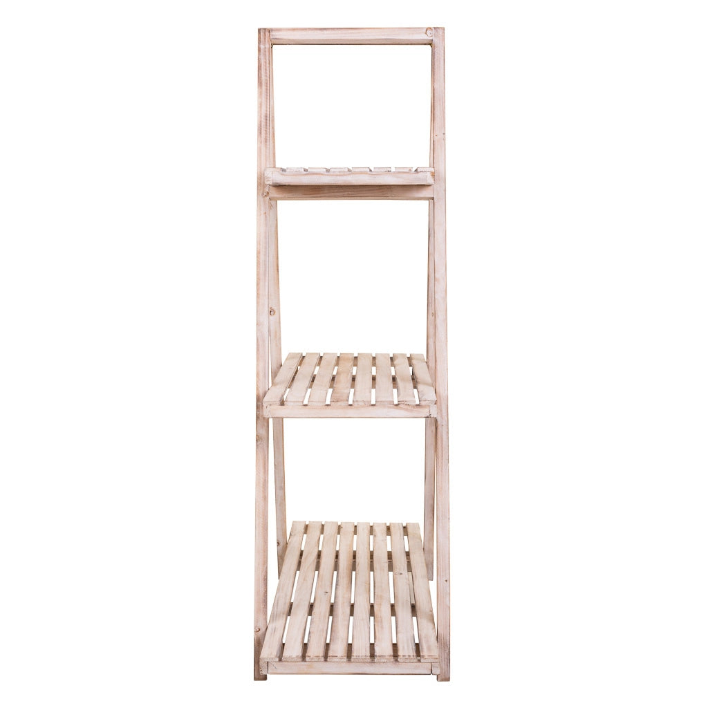 Scaffale espositiva in legno bianco 98x38x127h