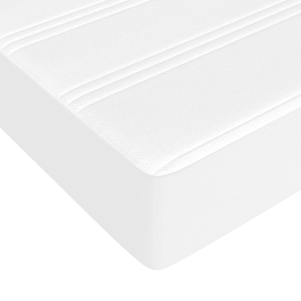 Giroletto a Molle con Materasso Bianco 140x190 cm in Similpelle 3144603