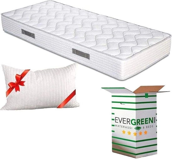 Matras Ergonomico 75 x 190 cm - Waterfoam, Ortopedico, Incluso Cuscino di Schiuma di Alta Densità - Adatto per Sonni sulla Schiena, sulla Pancia e sui Lati