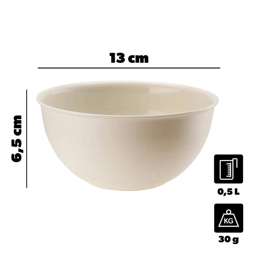 Ciotola da cucina in plastica KADAX 0,5 l, ciotola per macedonia piccola universale 13 cm