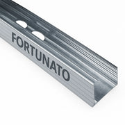 Montante c standard 2 m profilo preforato sp 0,6 mm fissaggio cartongesso 1 pz *** misure 27 x 48 x 27 mm, confezione 1