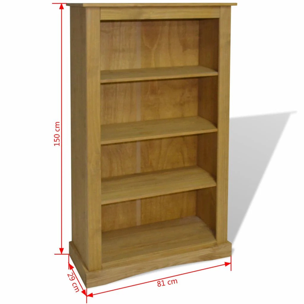 Libreria/mobile/mobile di design/libreria in pino a 4 ripiani 150 cm marrone 2702017/2