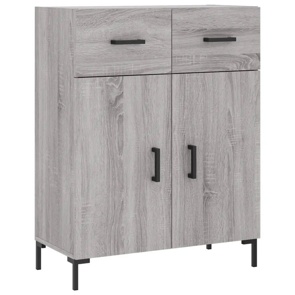Credenza-Buffet-Armadio da cucina Grigio Sonoma 69,5x34x180 cm in Legno Multistrato 670295