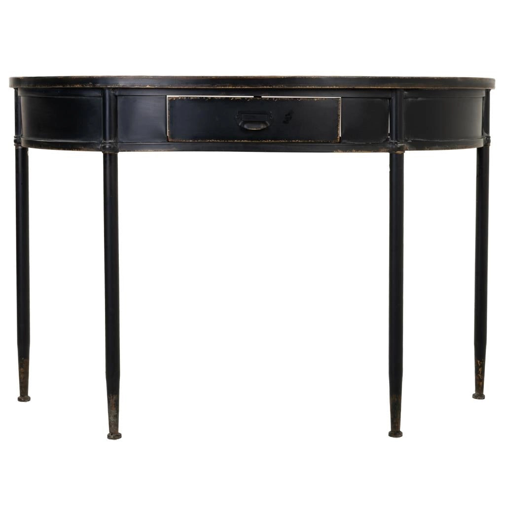Mobile da ingresso in metallo nero 120x44x80h