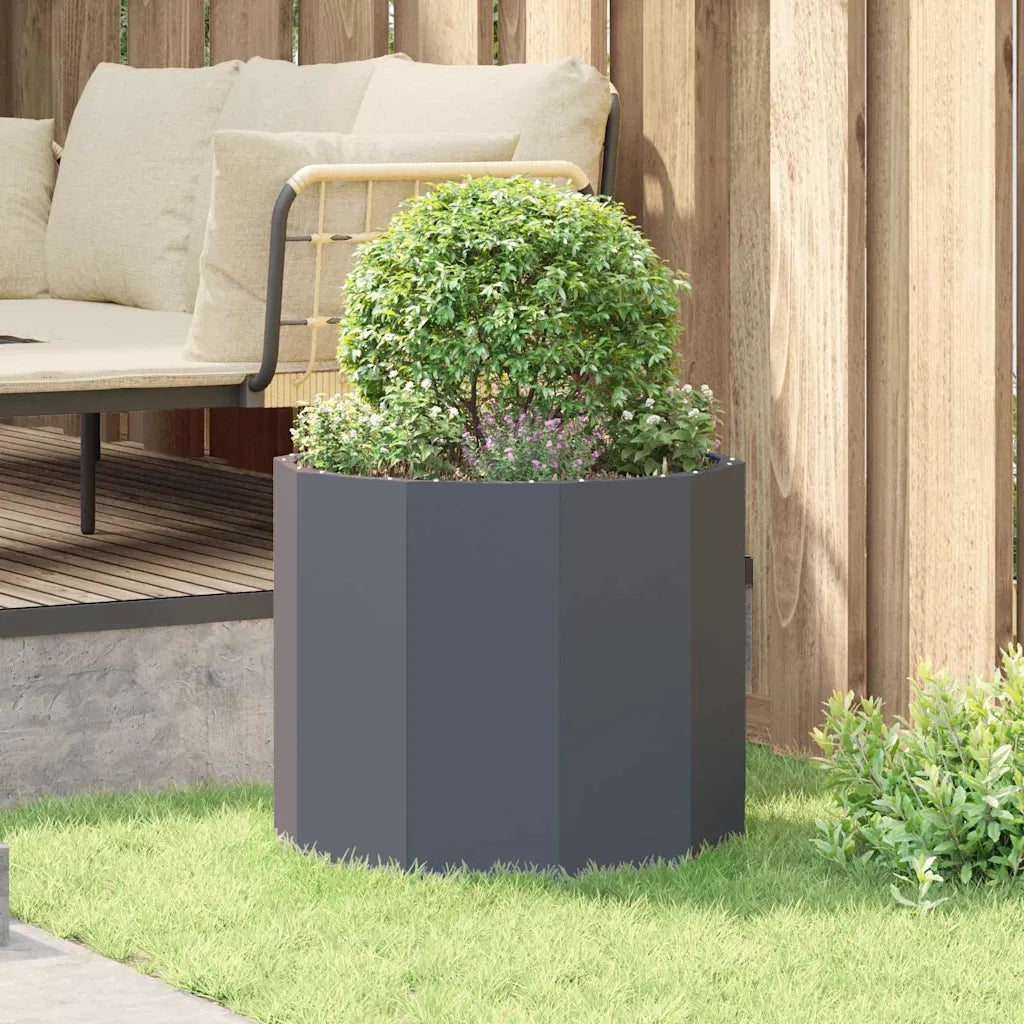 Fioriera Antracite 60 x 60 x 50 cm Acciaio 883761