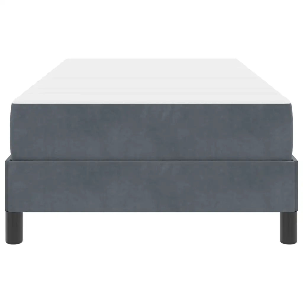 Letto a molle con materasso Grigio scuro 90 x 200 cm Tessuto