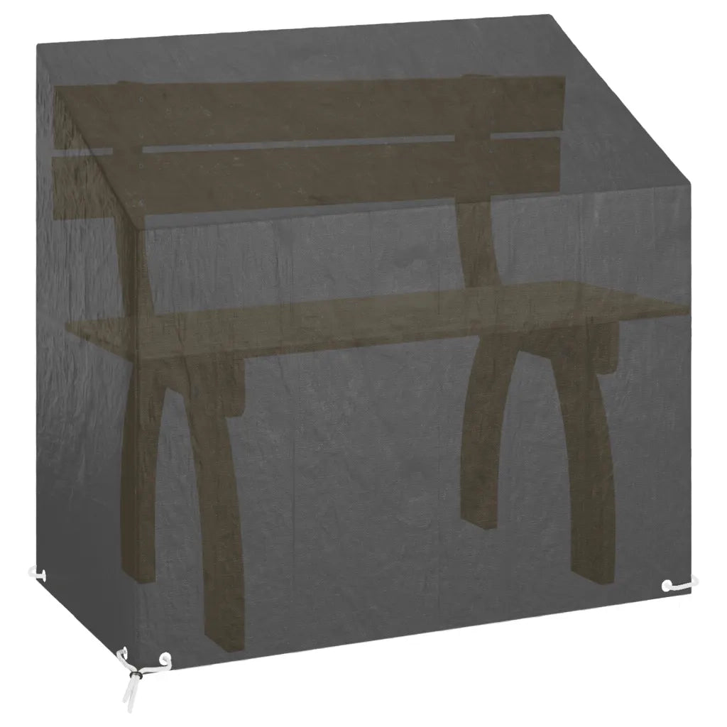Copri Panca da Giardino | Telone per mobili da esterni 8 Occhielli 130x70x70/88 cm Polietilene