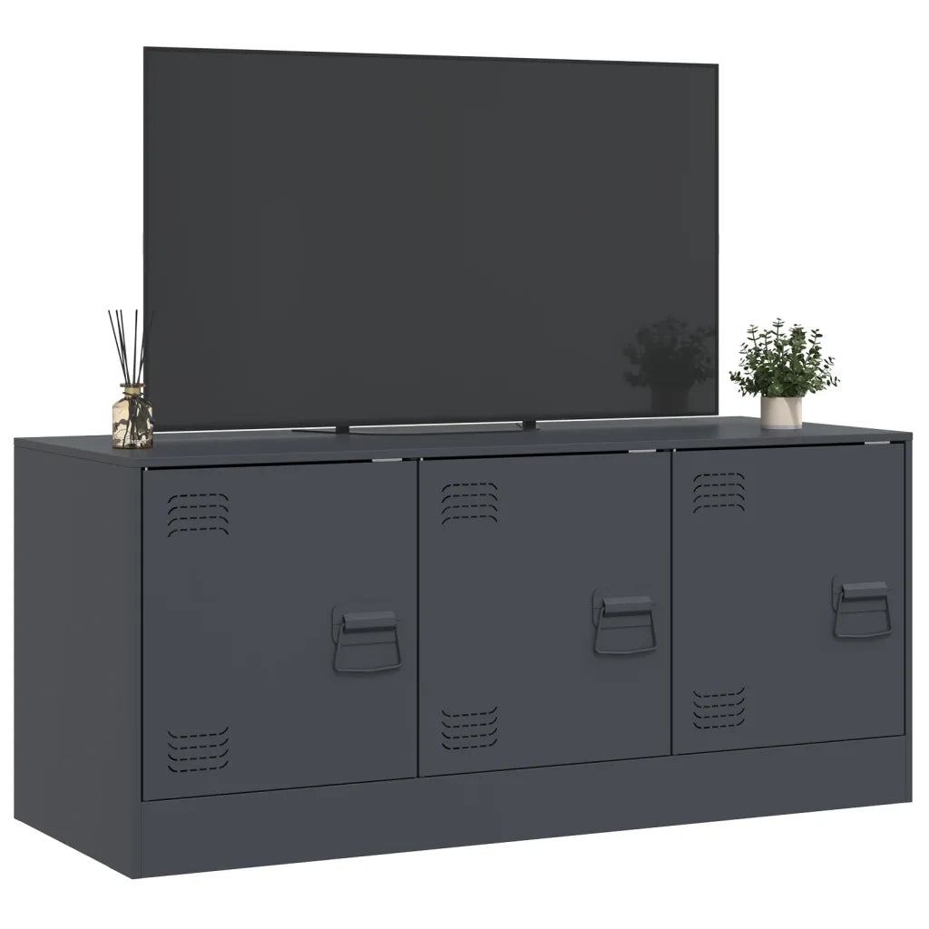 Mobile Porta TV-Mobile per TV-Credenza TV Antracite 99x39x44 cm in Acciaio 585784