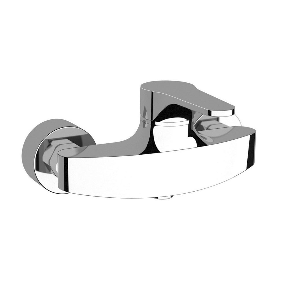 Set rubinetti lavabo, bidet e doccia esterno con kit doccetta in ottone cromo di Rubinetterie Mariani Linea Surf
