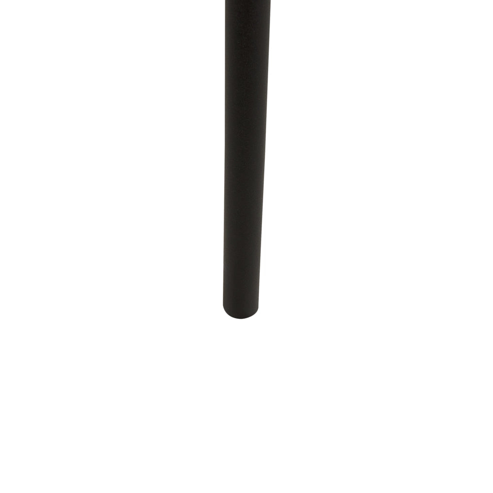Set di 4 sedie da pranzo Seduta imbottita sintetica nera Schienale aperto in ecopelle con braccioli Soggiorno moderno minimalista