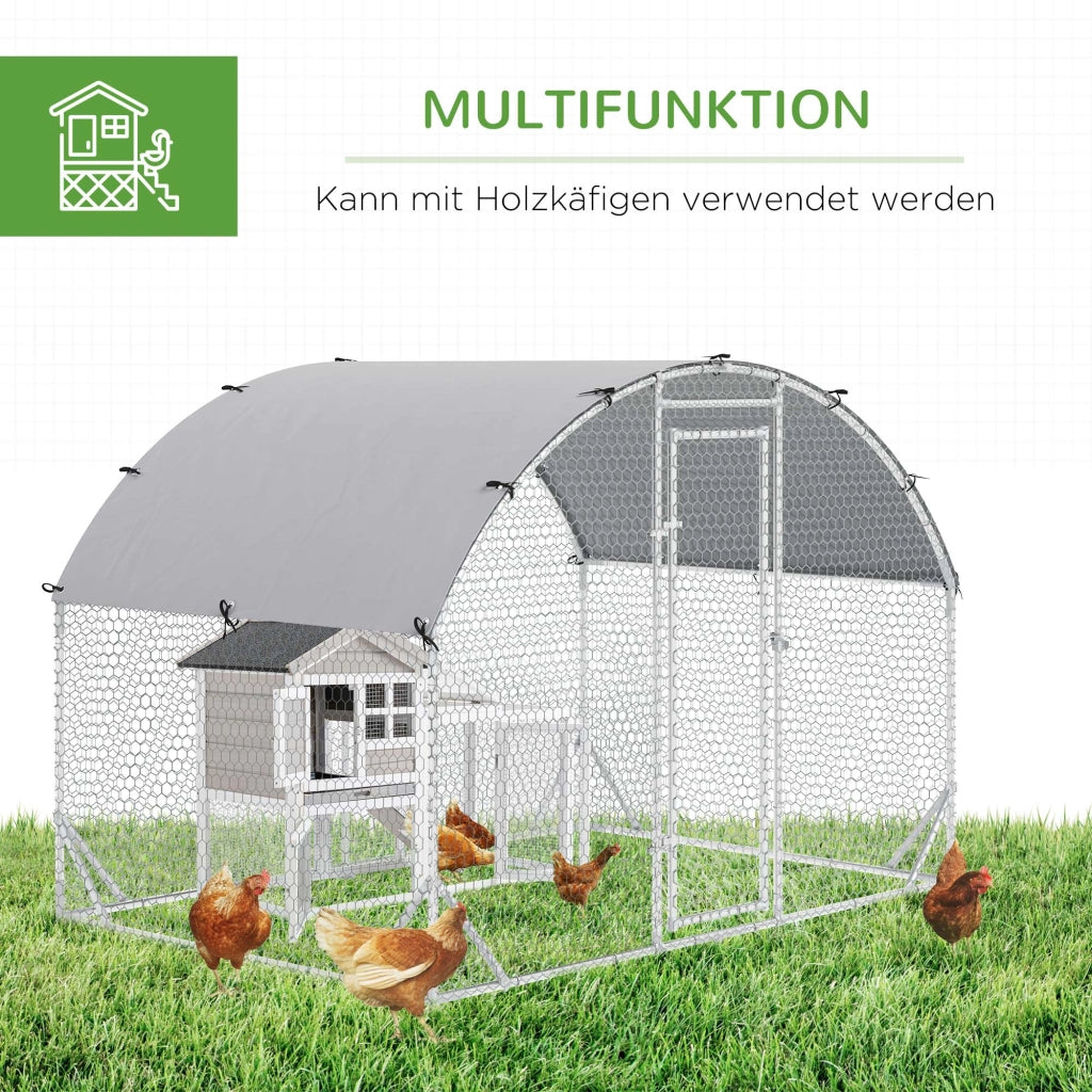 Recinto per Animali da Giardino ¨C Zephmum ¨C Grigio Antracite 120x80x60 cm