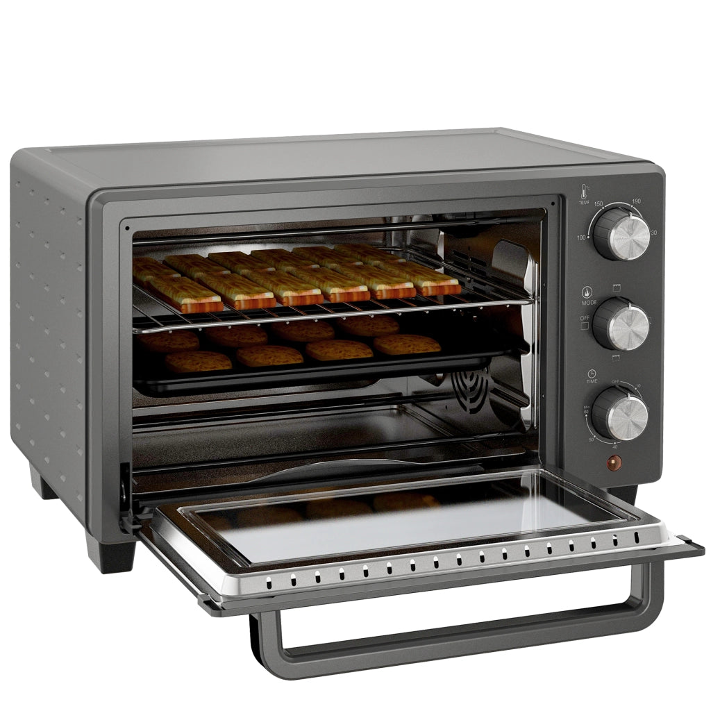 Forno elettrico 21L ¨C Xylo ¨C 3 modalit¨¤ di cottura, 100-230¡ãC, acciaio inox grigio