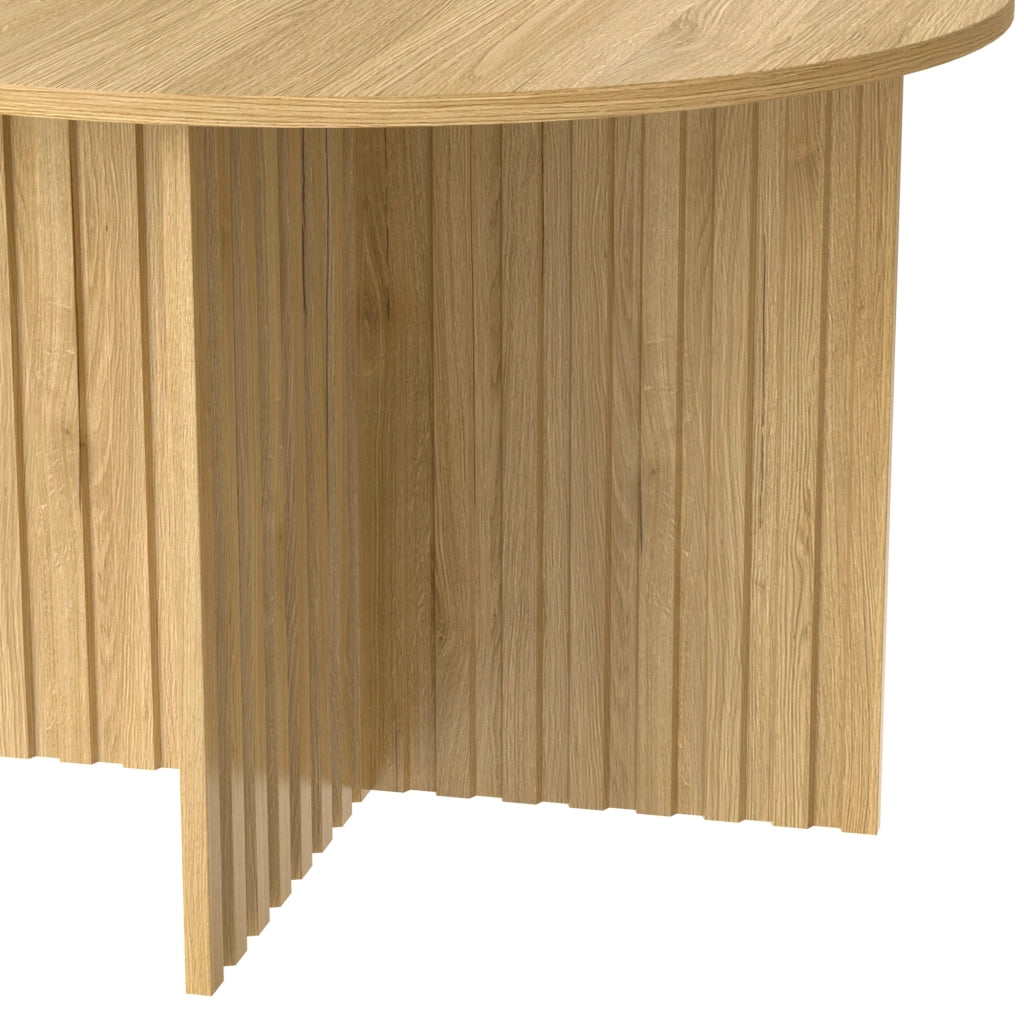 TAVOLINI NIDO Set da 2 pezzi Ø 76/40 cm MDF e PB Naturale