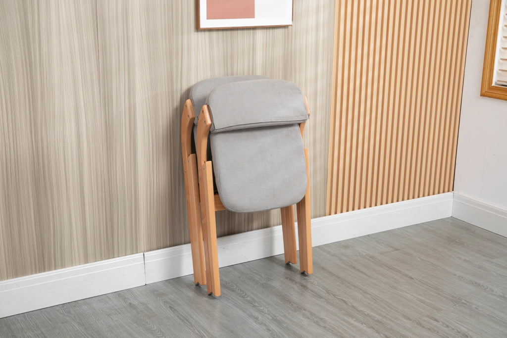 SEDIE PIEGHEVOLI IMBOTTITE Set da 2 Legno Grigio
