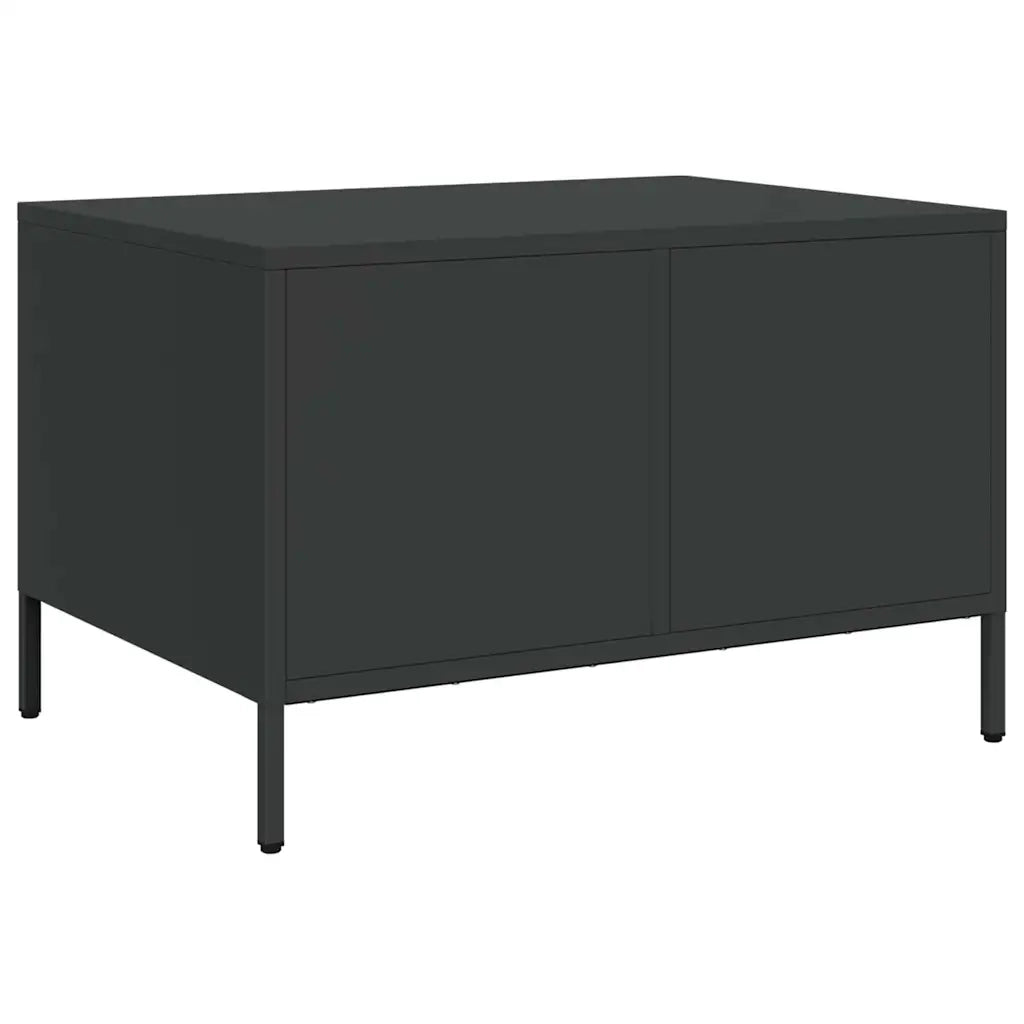 Mobile TV-Credenza per TV-Console TV Nero 68x50x43,5 cm in Acciaio Laminato a Freddo