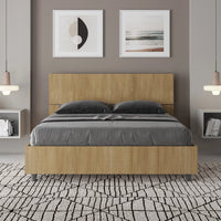 Letto Matrimoniale Francese 140x190 cm Senza Rete Demas Testata Dritta Quercia