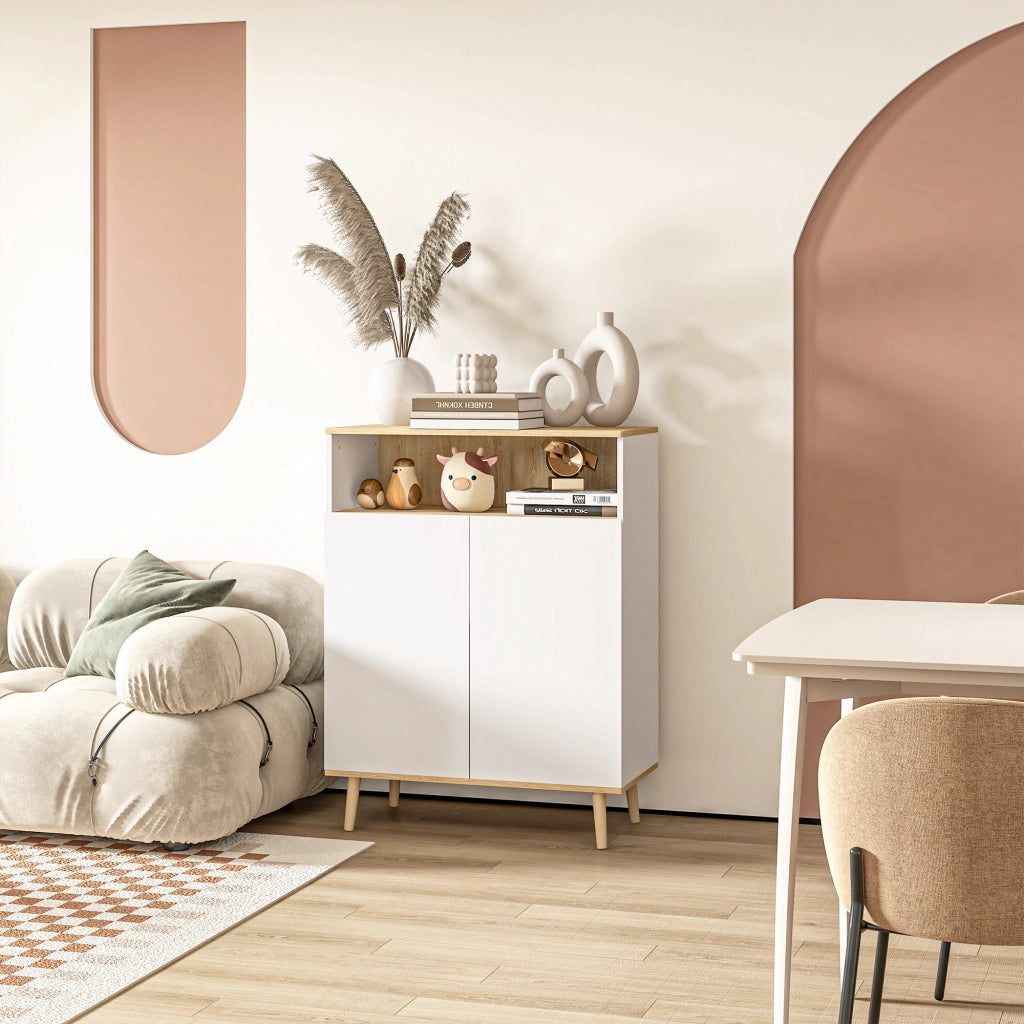 Cassettiera buffet scandinava ¨C zephmum ¨C bianco e legno