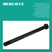 Forki per bicicletta Thru Axle 142 x 12 mm - Accessorio per bicicletta - Riparazione bicicletta - Lega di alluminio - Resistente alle sollecitazioni - Facile da installare - Accessori per bicicletta