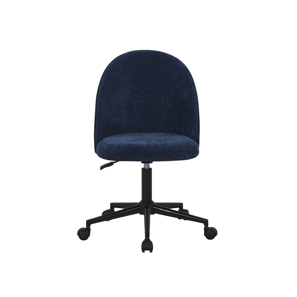 Sedia da ufficio con rotelle in tessuto, blu