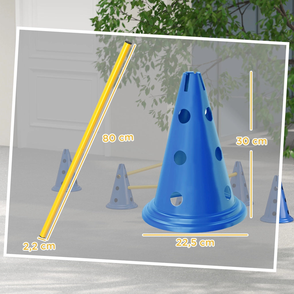 Set Agility per Cani ¨C Zephmum ¨C 6 Coni 3 Ostacoli Borsa Trasporto